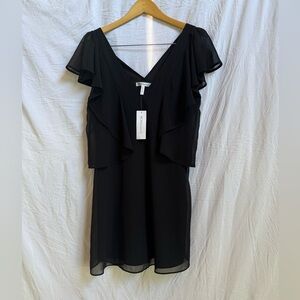 BCBGeneration Black Ruffle Mini Dress